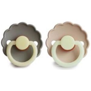 Frigg - Daisy Night - Fopspeen - Portobello/Croissant - 2 Stuks