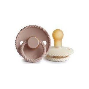 FRIGG - Rope - Fopspeen - Blush/Cream - Natuurrubber - BPA-vrij