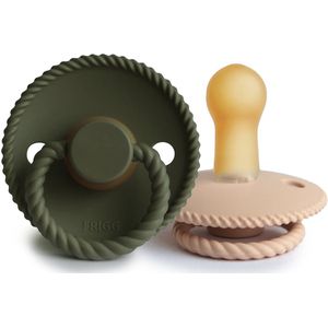 FRIGG - Rope Fopspeen - Natuurrubber - Croissant/Olive