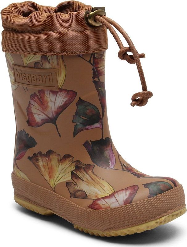 Bisgaard - Thermo Uniseks Kind - Regenlaarzen - Camel Flowers - Rubberen