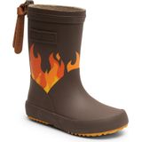 Bisgaard - Fashion II - Regenlaars - Brown Flames - Natuurlijk Rubber