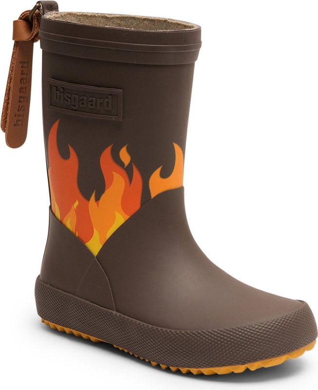 Bisgaard - Fashion II - Regenlaars - Brown Flames - Natuurlijk Rubber