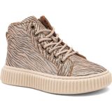 Bisgaard - Debbie - Sneaker - Zacht Leer - Glitterdetails - Platte Zool - Veters en Ritssluiting