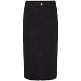 Soyaconcept, Rokken, Dames, Zwart, S, Denim, Denim Rok met Split aan de Voorkant