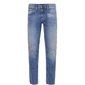 Denim - Effen - Slimfit - Heavy Washed - Lange Lengte