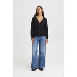 ICHI - Kamara - Gebreid Vest - Zwart