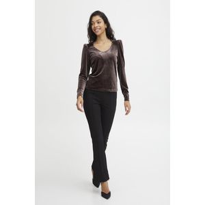 b.young - V-Neck Long Sleeve Plain Knitwear - Bruin - Dames - Truien