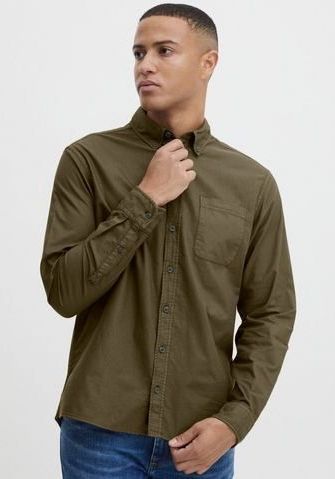BLEND Overhemd 'Bugley'  olijfgroen