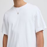 T-shirt - Effen - Jersey - Kwartmouw - Normale Pasvorm