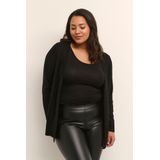 Kaffe Curve - Vest - Zwart - Open Voorkant