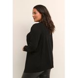 Kaffe Curve - Vest - Zwart - Open Voorkant