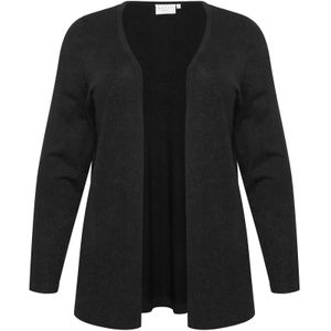 Kaffe Curve - Vest - Zwart - Open Voorkant