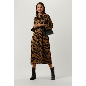 My Essential Wardrobe - Elegante Lange Jurk - Veelkleurig - Overhemdjurk