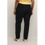 Kaffe Curve - Straight-Leg Broek - Zwart - Elastische Tailleband - Kwaliteitsstof