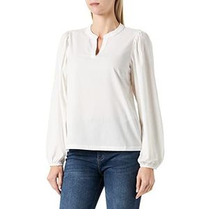 KAFFE Dames T-shirt, lange mouwen, elegant, krijt, 36