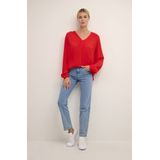 Blouse - Fiery Red - Regular Fit - Lange Mouwen