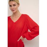 Blouse - Fiery Red - Regular Fit - Lange Mouwen