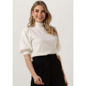 My Essential Wardrobe - Blouse - Zacht - Pofmouwen - Hoge Hals