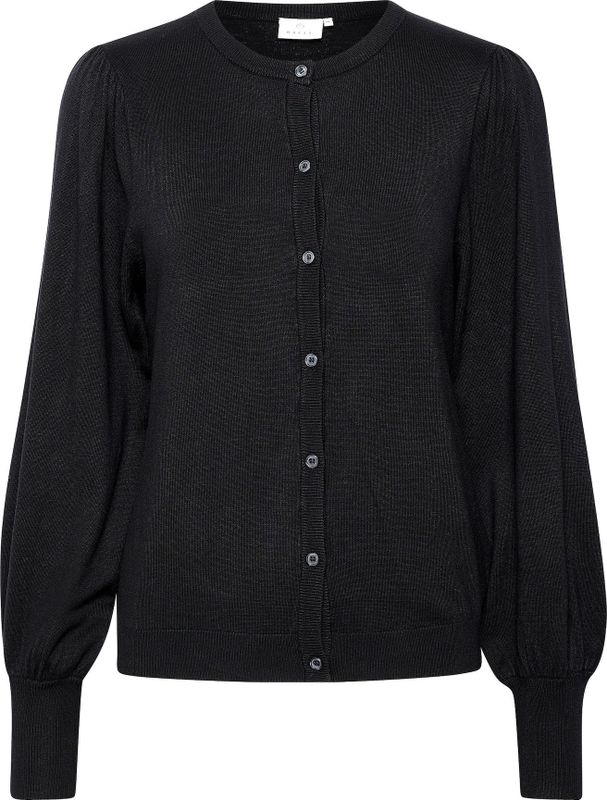 Kaffe - Cardigan - Zwart - Dames - Pofmouwen