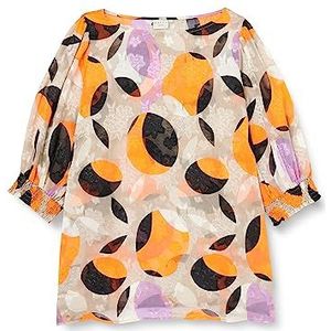 Kaffe Curve Kcakky damesblouse, Big Grafisk Print, 42 Groten mate