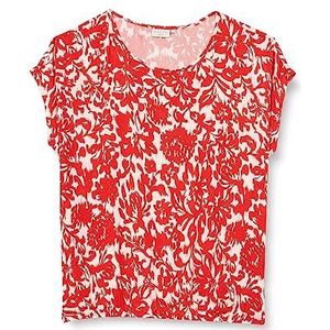 Kaffe Curve Kcella Ami Damesblouse, Rode bloemenprint, 44