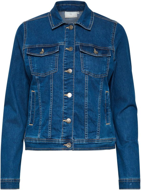 Kaffe - Kavicky Jeans Jacket - Jack - Medium Blue Washed Denim - 73% Katoen, 25% Polyester, 2% Elastaan