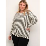 Longsleeve - Gestreept - Jersey - Losvallend Model - Ronde Hals