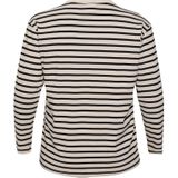 Longsleeve - Gestreept - Jersey - Losvallend Model - Ronde Hals