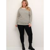 Longsleeve - Gestreept - Jersey - Losvallend Model - Ronde Hals