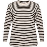 Longsleeve - Gestreept - Jersey - Losvallend Model - Ronde Hals