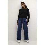 KAFFE - Karla Flared - Damesjeans - Blauw - Katoen