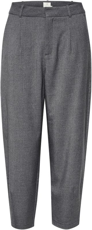 Capri Broek - Hoge Taille - Enkellengte - Zwart - 64% Polyester - 33% Viscose - 3% Elastaan