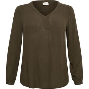Kaffe Curve, Dames, Blouses & Shirts, Groen, Maat: XL