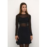 Karen by Simonsen - Deshkb Ls Tee - Mesh Top - Zwart - Lange Mouwen