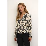 Blouse - Black/Feather Gray Leo - Lange Mouwen - Regular Fit