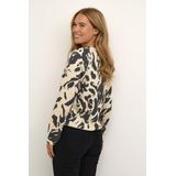 Blouse - Black/Feather Gray Leo - Lange Mouwen - Regular Fit