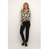 Blouse - Black/Feather Gray Leo - Lange Mouwen - Regular Fit