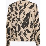 Blouse - Black/Feather Gray Leo - Lange Mouwen - Regular Fit