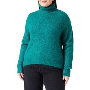 KAFFE Damestrui met gebreide rolkraag, lange mouwen, casual, brede schouders, dames, Aventurijn Melange, L