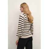 Kaffe Trui Kamala Stripe Knit Pullover 10506891 Feather Gray Melange/black Dames