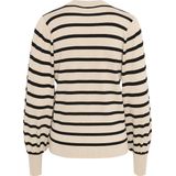 Kaffe Trui Kamala Stripe Knit Pullover 10506891 Feather Gray Melange/black Dames