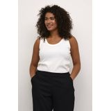 Kaffe Curve - Top - Ecru - Mouwloos - Ronde Hals