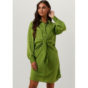 My Essential Wardrobe - Hilomw Knot Jurk - Groen - Overhemdjurk Stijl