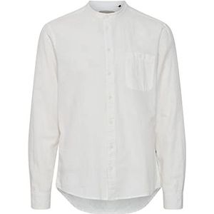 Blend Heren Woven Shirt L/s hemd, 110602 / Snow White, S, 110602/Sneeuwwit, S