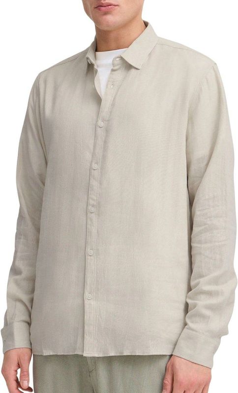!Solid - Enea - Overhemd - Taupe - Regular Fit - Lange Mouw