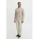 Casual Friday Overhemd 'Anton'  bruin / wit