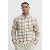 Casual Friday Overhemd 'Anton'  bruin / wit