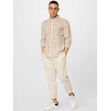 Casual Friday Overhemd 'Anton'  bruin / wit