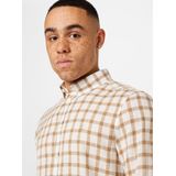 Casual Friday Overhemd 'Anton'  bruin / wit