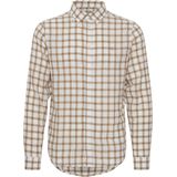 Casual Friday Overhemd 'Anton'  bruin / wit